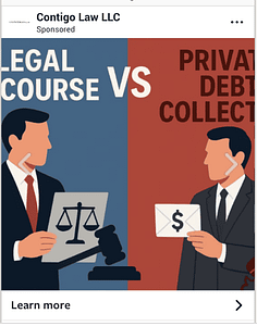 Contigo Law LLC Facebook Ad Example