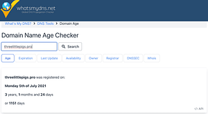 ThreeLittlePigs.Pro domain age Screenshot