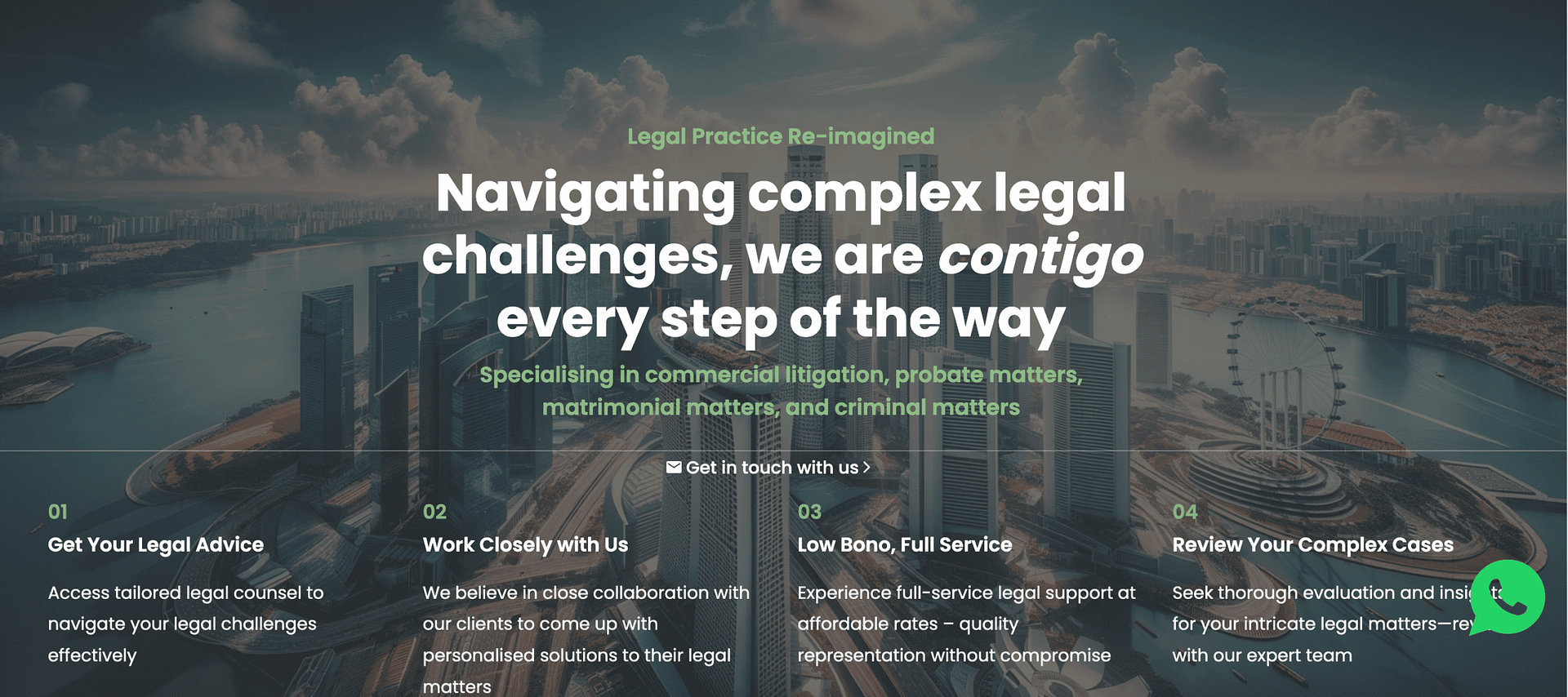 Whatsapp Icon on Website for SME Law Firms in Singapore